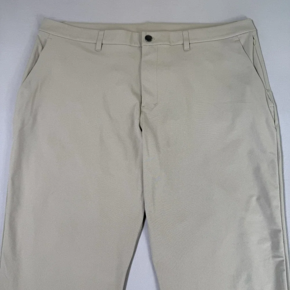 Lululemon‎ Commission Pants Mens 40x28 5 Pocket Chino Beige Performance Stretch